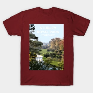 Studley Park, Fountains Abbey, Yorkshire. Travel poster T-Shirt